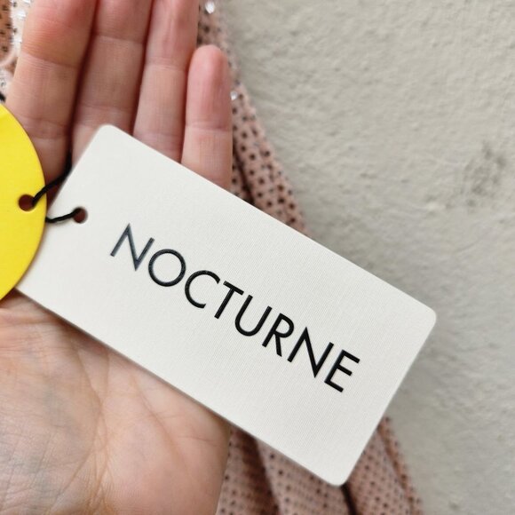 NOCTURNE Limited Edition Elbise 2248 Sequined Flowy Collar Gown Dress - Picture 7 of 9